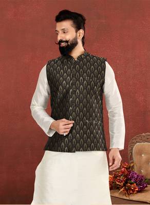 Festive Wear Designer Kurta Pyjama With Jacket 2