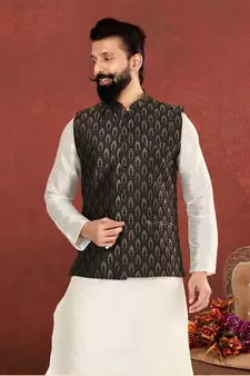 Festive Wear Designer Kurta Pyjama With Jacket