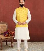 Festive Wear Designer Kurta Pyjama With Jacket