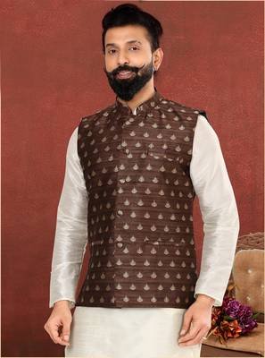 Festive Wear Designer Kurta Pyjama With Jacket 2