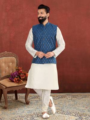 Festive Wear Designer Kurta Pyjama With Jacket 1