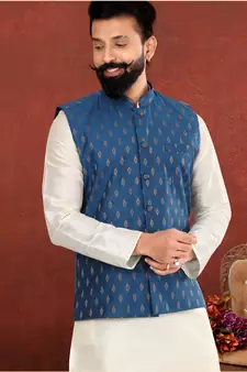 Festive Wear Designer Kurta Pyjama With Jacket