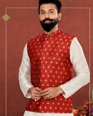 Festive Wear Designer Kurta Pyjama With Jacket 2