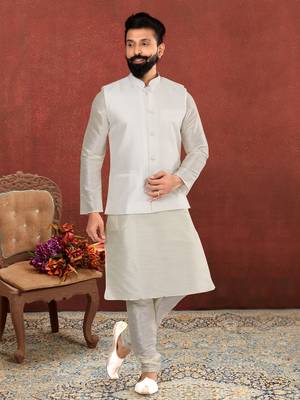 Festive Wear Designer Kurta Pyjama With Jacket 1