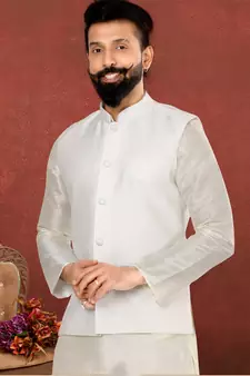 Festive Wear Designer Kurta Pyjama With Jacket