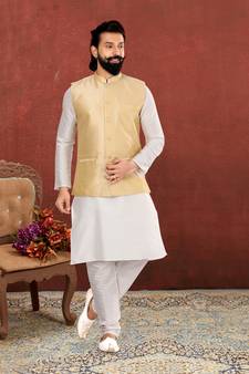 Festive Wear Designer Kurta Pyjama With Jacket