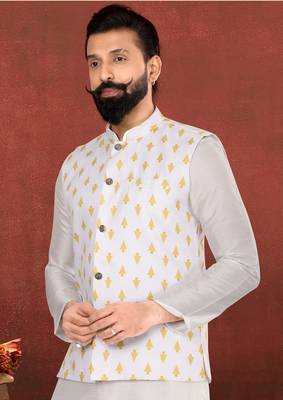 Festive Wear Designer Kurta Pyjama With Jacket 2