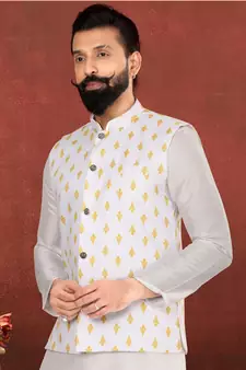 Festive Wear Designer Kurta Pyjama With Jacket