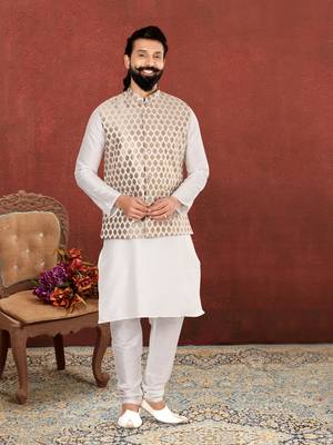 Festive Wear Designer Kurta Pyjama With Jacket 1