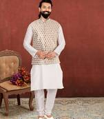 Festive Wear Designer Kurta Pyjama With Jacket