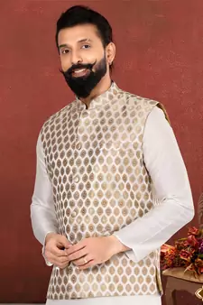Festive Wear Designer Kurta Pyjama With Jacket