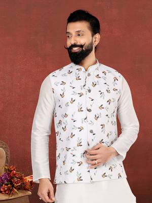 Festive Wear Designer Kurta Pyjama With Jacket 2