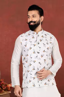 Festive Wear Designer Kurta Pyjama With Jacket