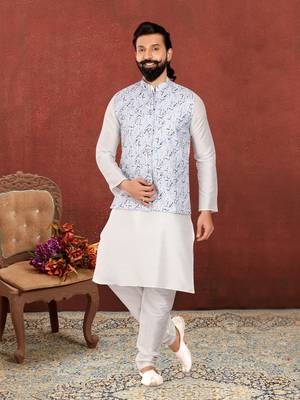 Festive Wear Designer Kurta Pyjama With Jacket 1