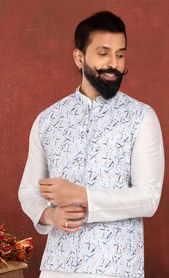 Festive Wear Designer Kurta Pyjama With Jacket 2