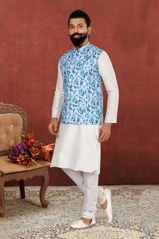 Festive Wear Designer Kurta Pyjama With Jacket