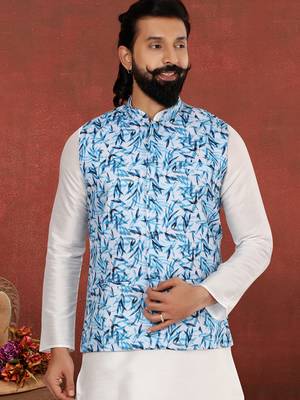 Festive Wear Designer Kurta Pyjama With Jacket 2