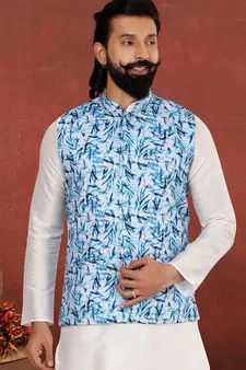Festive Wear Designer Kurta Pyjama With Jacket