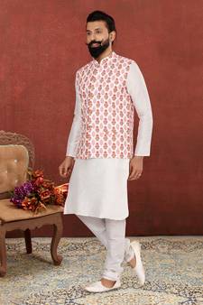 Festive Wear Designer Kurta Pyjama With Jacket
