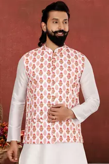 Festive Wear Designer Kurta Pyjama With Jacket