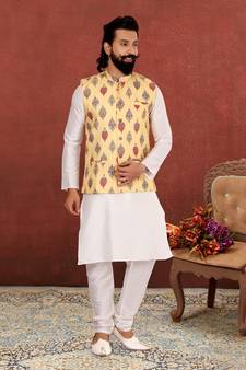 Festive Wear Designer Kurta Pyjama With Jacket