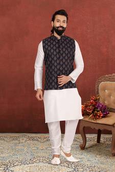 Festive Wear Designer Kurta Pyjama With Jacket