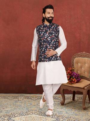 Festive Wear Designer Kurta Pyjama With Jacket 1