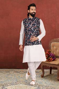Festive Wear Designer Kurta Pyjama With Jacket