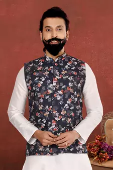 Festive Wear Designer Kurta Pyjama With Jacket