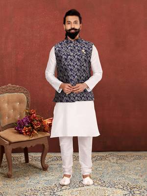 Festive Wear Designer Kurta Pyjama With Jacket 1