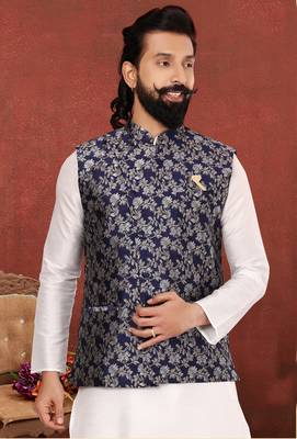 Festive Wear Designer Kurta Pyjama With Jacket 2