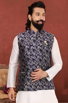 Festive Wear Designer Kurta Pyjama With Jacket
