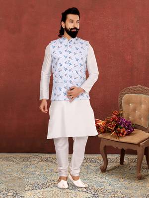 Festive Wear Designer Kurta Pyjama With Jacket 1