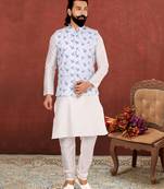 Festive Wear Designer Kurta Pyjama With Jacket