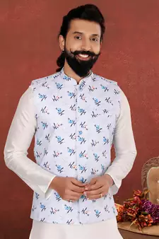 Festive Wear Designer Kurta Pyjama With Jacket