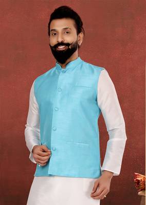 Festive Wear Designer Kurta Pyjama With Jacket 2