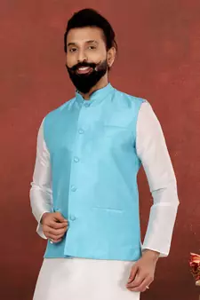 Festive Wear Designer Kurta Pyjama With Jacket