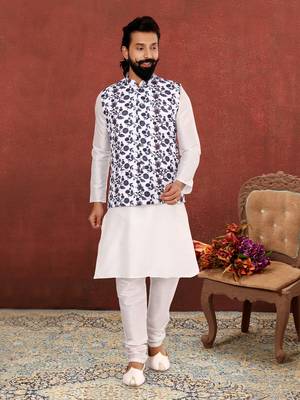 Festive Wear Designer Kurta Pyjama With Jacket 1