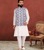 Festive Wear Designer Kurta Pyjama With Jacket