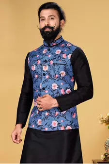 Festive Wear Designer Kurta Pyjama With Jacket