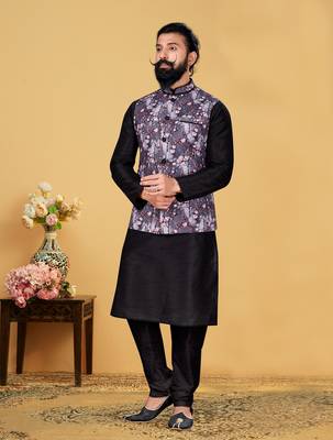 Festive Wear Designer Kurta Pyjama With Jacket 1