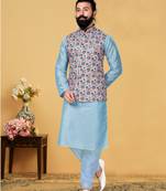 Festive Wear Designer Kurta Pyjama With Jacket