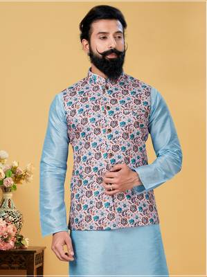 Festive Wear Designer Kurta Pyjama With Jacket 2