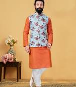 Festive Wear Designer Kurta Pyjama With Jacket