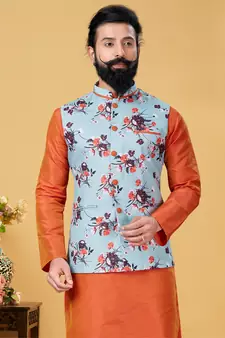 Festive Wear Designer Kurta Pyjama With Jacket