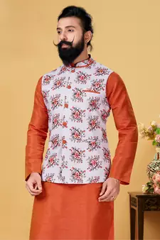 Festive Wear Designer Kurta Pyjama With Jacket