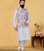 Festive Wear Designer Kurta Pyjama With Jacket