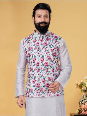 Festive Wear Designer Kurta Pyjama With Jacket 2