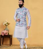 Festive Wear Designer Kurta Pyjama With Jacket
