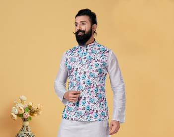 Festive Wear Designer Kurta Pyjama With Jacket 2